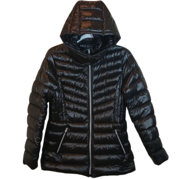 Cole Haan Jackets & Blazers - Cole Haan Women's Puffer Active hoodie jacket in Black size Small
